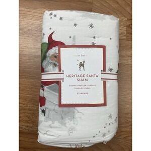 Pottery Barn Kids Heritage Santa Standard Size Pillow Sham 20" x 26" NEW
